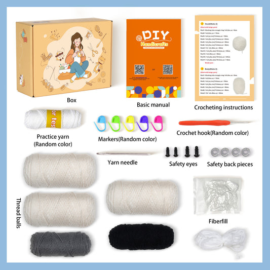 Beginner Crochet Kit, 2-Bulldog Set