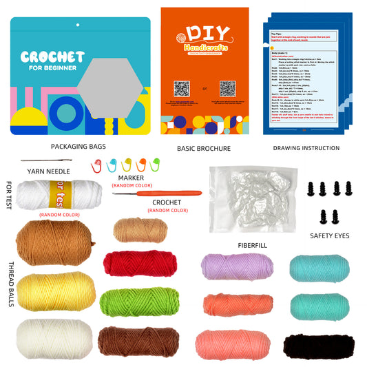 Beginner Crochet Kit, 3-Puppy Set