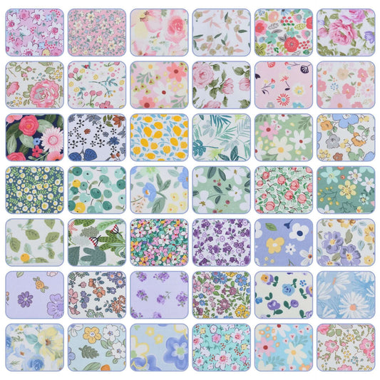 Jelly Roll Fabric Strips - 2.6 Inch Cotton Fabric, 40-piece set, Pink&Blue - iMZOON