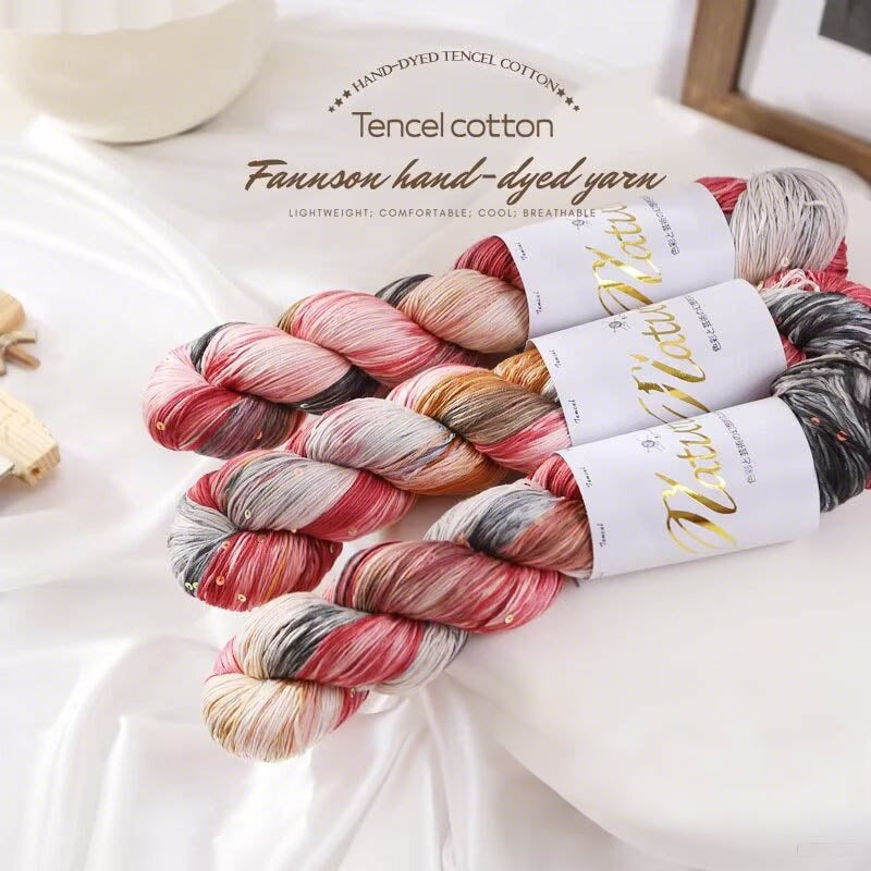 Red ombre hand-dyed yarn skeins
