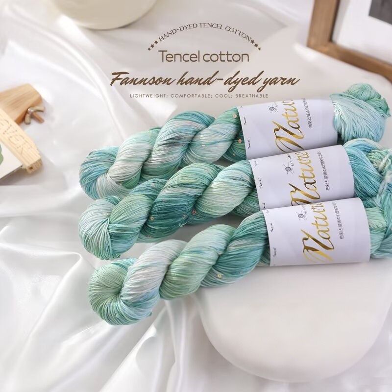 Tiffany Blue ombre hand-dyed yarn skeins