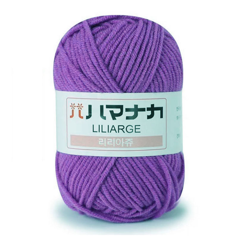 Liliarge DK Yarn in purple, 100% acrylic, 25g, perfect for creative knitting and crocheting projects.
