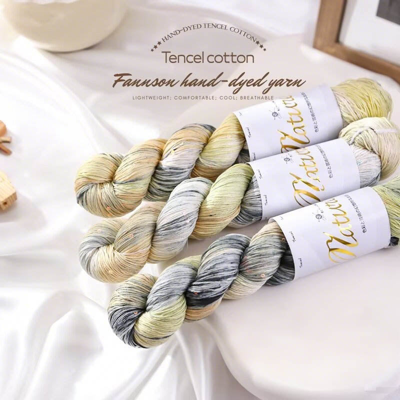 Yellow ombre hand-dyed yarn skeins