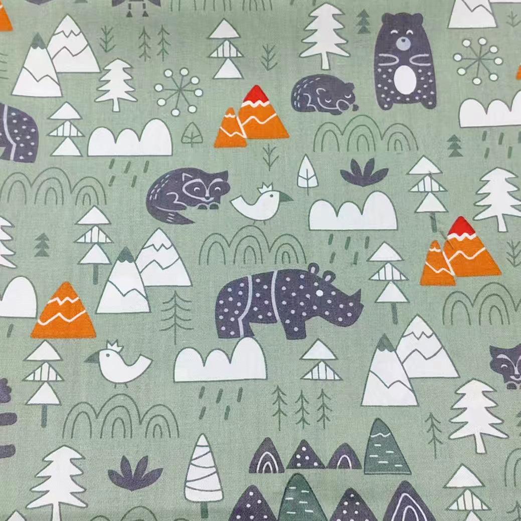 8Pcs 18x22 inch Quilting Cotton Fabric Squares Quilting Supplies Multi-Color Design Printed Floral Fabric for DIY-Animal Style - iMZOON