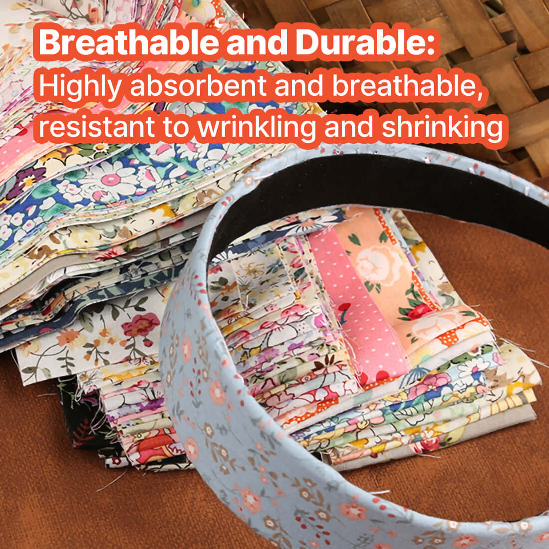 2.6-Inch Jelly Roll Strips, Cotton Fabric, 4 Color Variations, 40-piece set - iMZOON