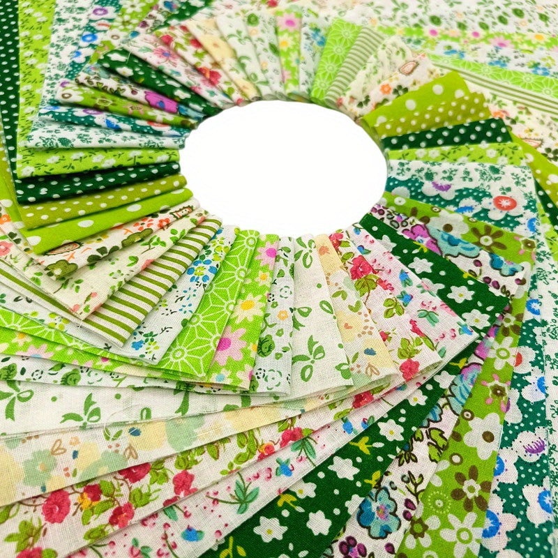 Mixed floral fabric pieces, colorful prints, great for DIY crafts