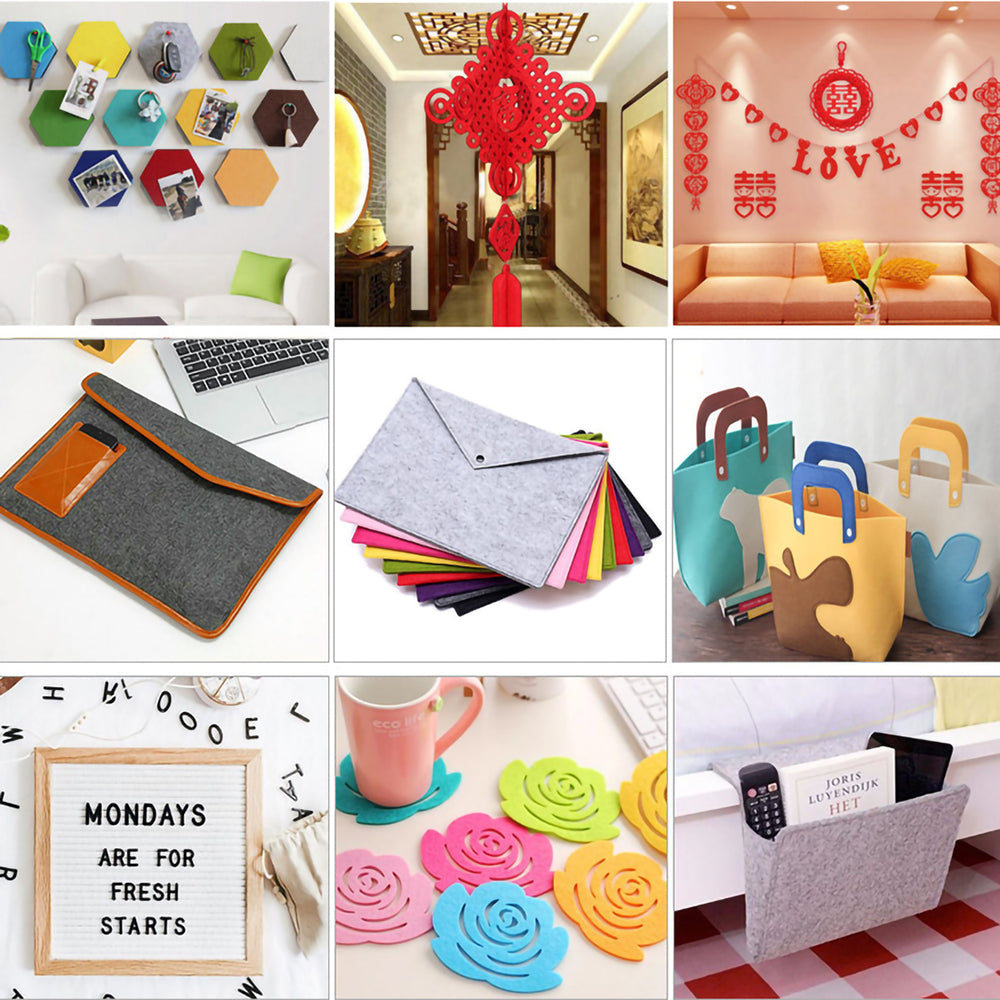 8 x 12 Inches Felt Sheets for Crafts, 60-piece set, Felts, Batting, Nonwoven Fabrics for DIY Sewing, Patchwork, School Projects, Decorations - iMZOON