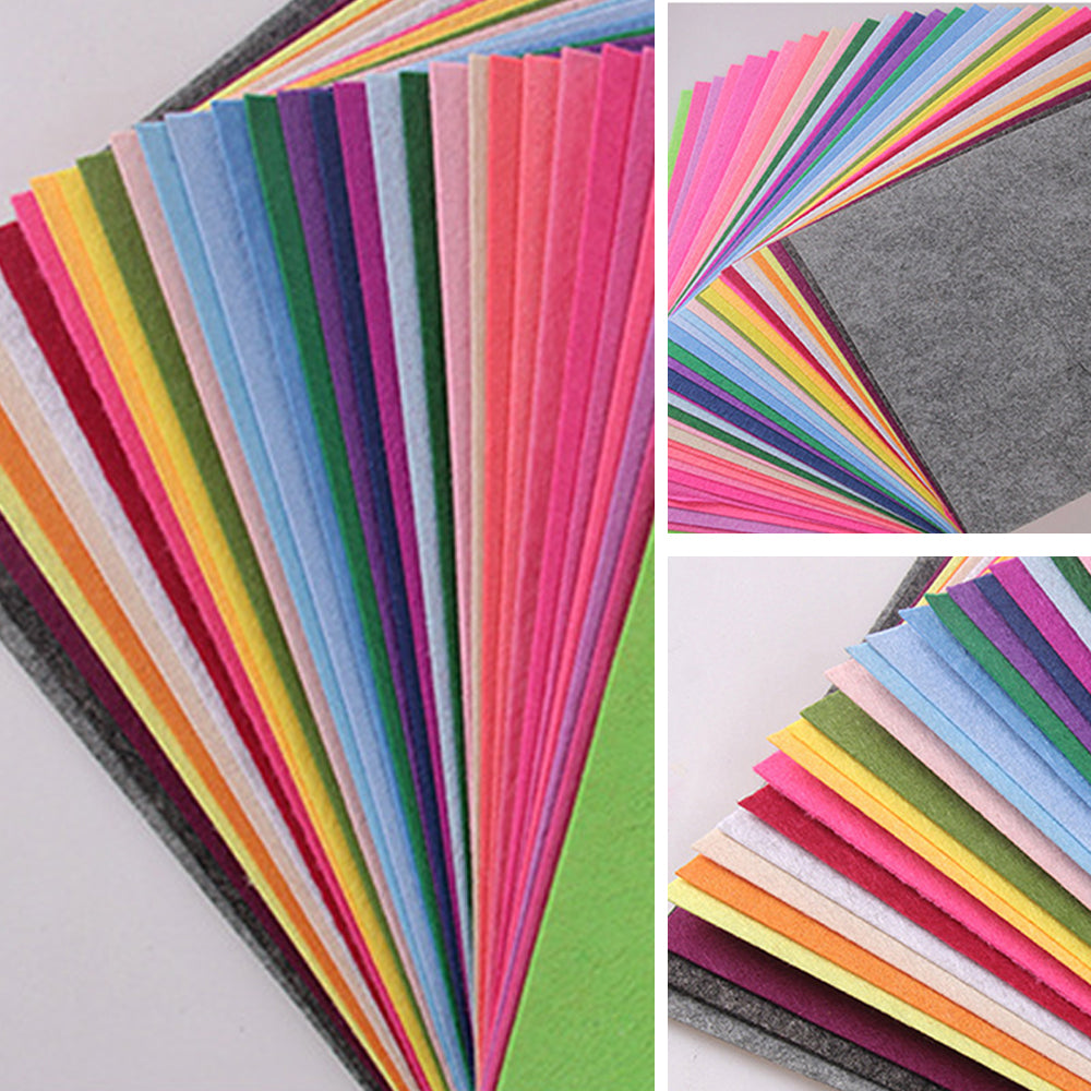 8 x 12 Inches Felt Sheets for Crafts, 60-piece set, Felts, Batting, Nonwoven Fabrics for DIY Sewing, Patchwork, School Projects, Decorations - iMZOON