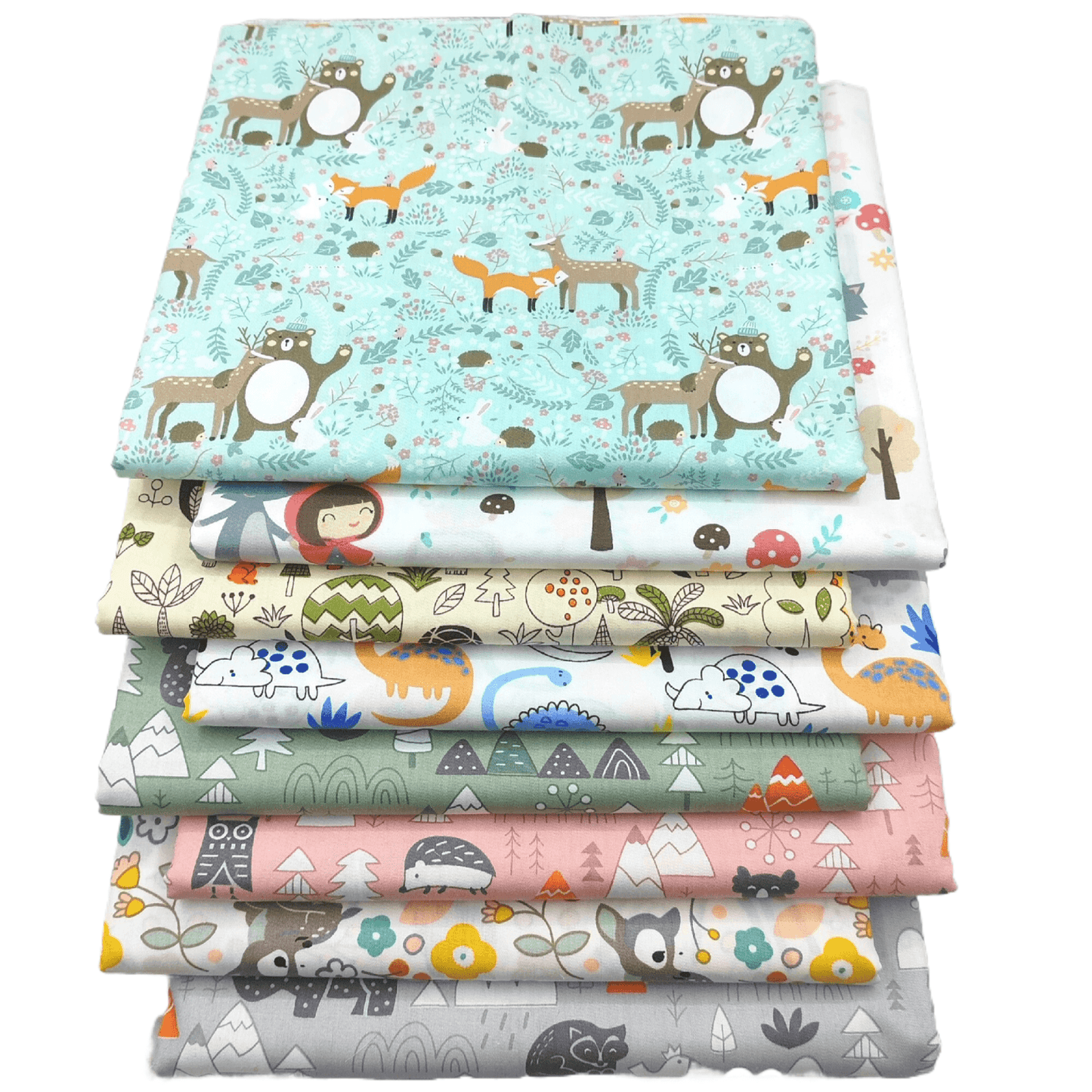 8Pcs 18x22 inch Quilting Cotton Fabric Squares Quilting Supplies Multi-Color Design Printed Floral Fabric for DIY-Animal Style - iMZOON