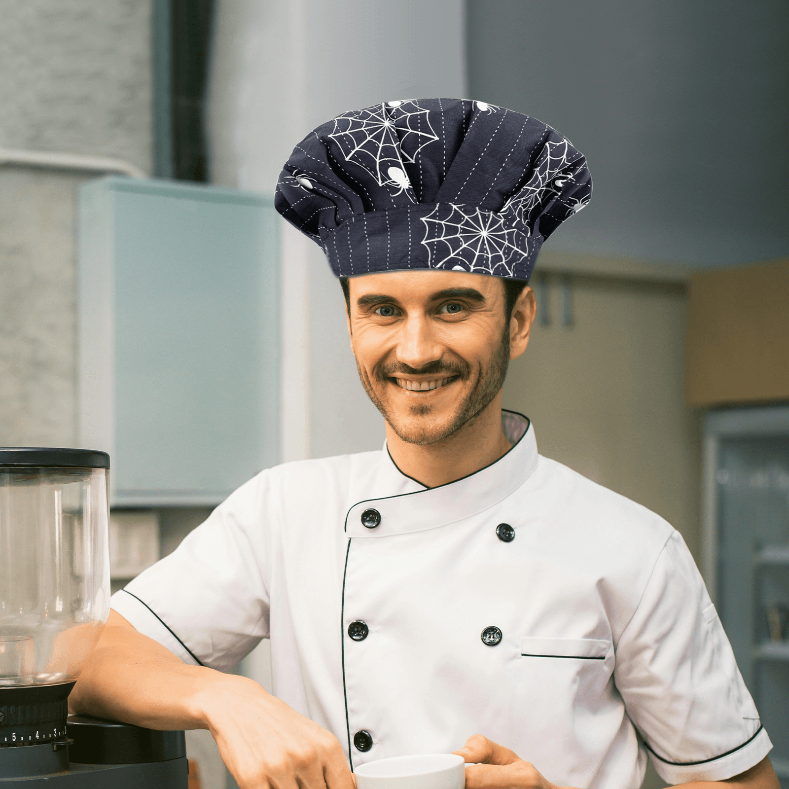 Scrub Caps Women,Bouffant Caps with Buttons Sweatband,Adjustable Scrub Cap for Men - iMZOON