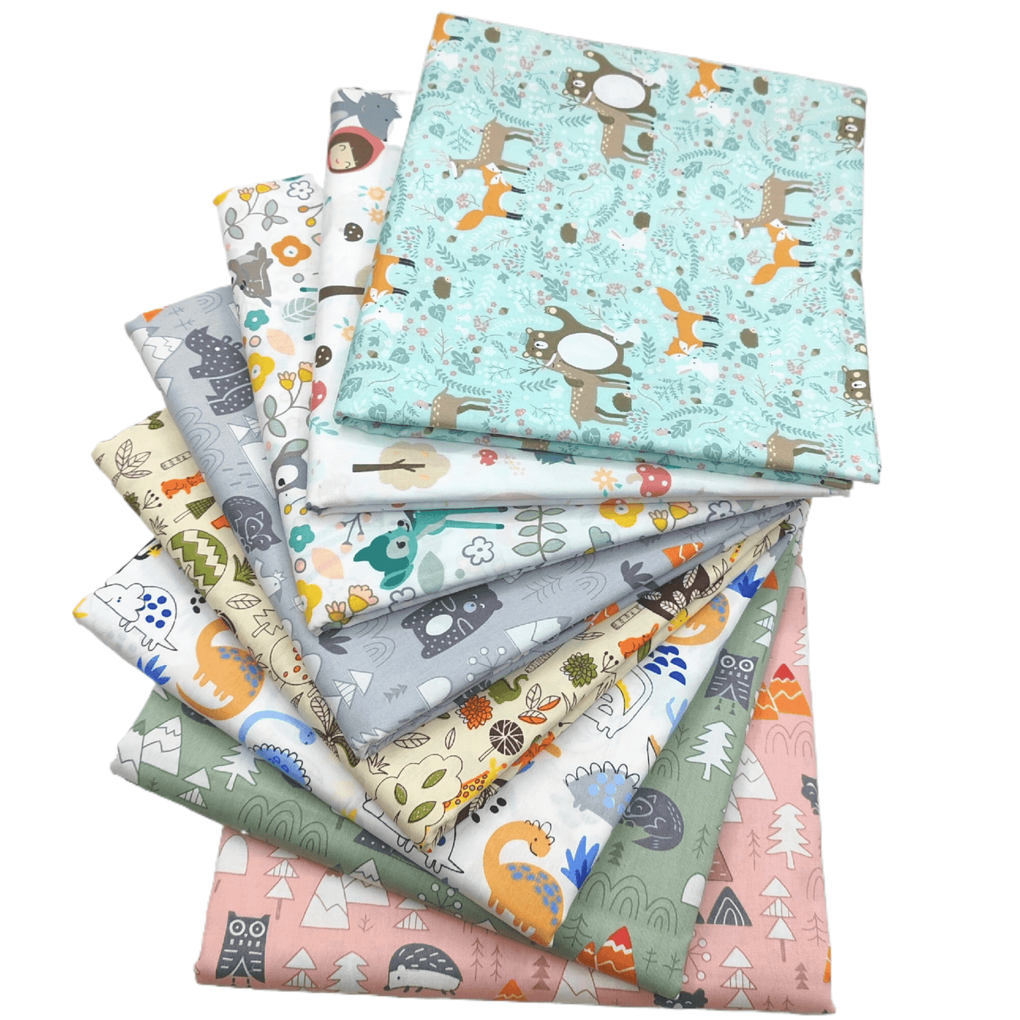 8Pcs 18x22 inch Quilting Cotton Fabric Squares Quilting Supplies Multi-Color Design Printed Floral Fabric for DIY-Animal Style - iMZOON