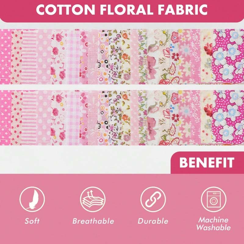 Baby pink precut fabric, soft and breathable, durable and machine washable