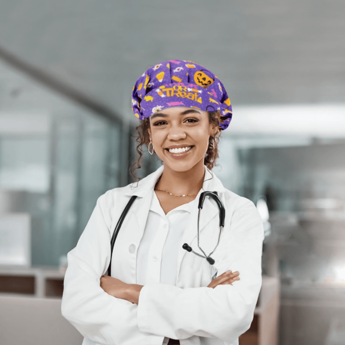 Scrub Caps Women,Bouffant Caps with Buttons Sweatband,Adjustable Scrub Cap for Men - iMZOON