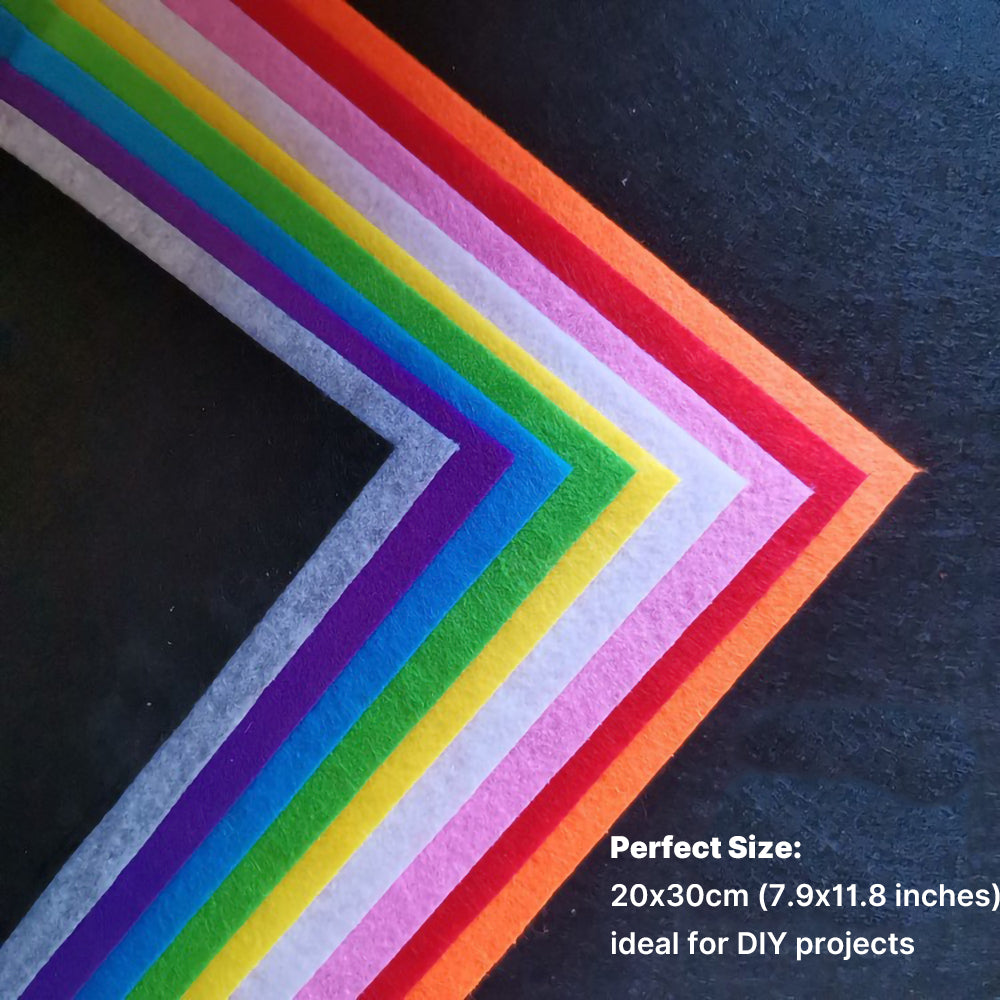8 x 12 Inches Felt Sheets for Crafts, 60-piece set, Felts, Batting, Nonwoven Fabrics for DIY Sewing, Patchwork, School Projects, Decorations - iMZOON