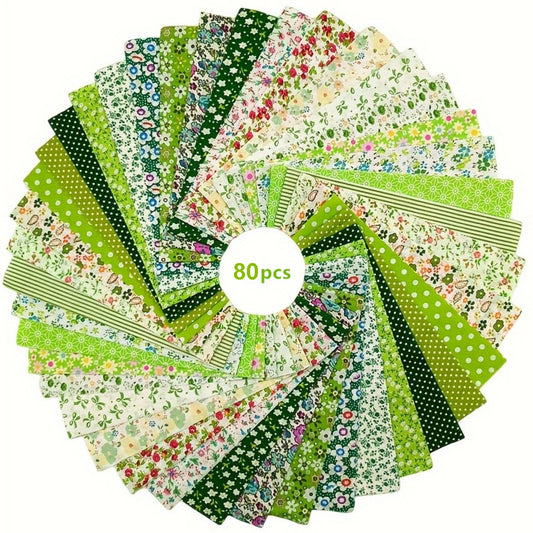80-Piece Floral Fabric Strips Bundle