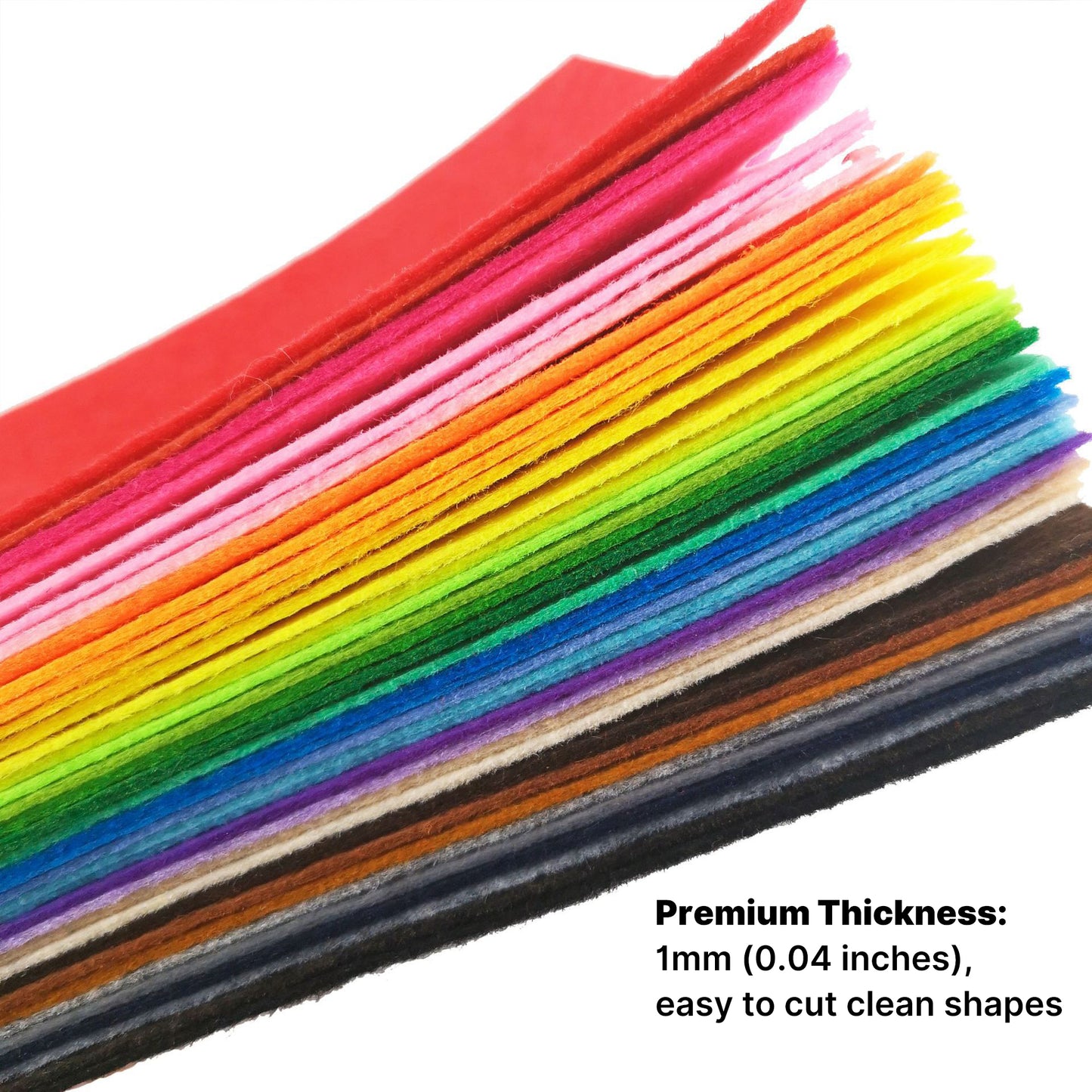 8 x 12 Inches Felt Sheets for Crafts, 60-piece set, Felts, Batting, Nonwoven Fabrics for DIY Sewing, Patchwork, School Projects, Decorations - iMZOON