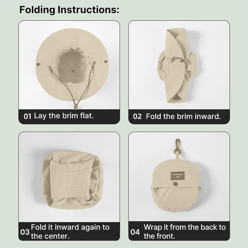 Folding instructions for bucket hat