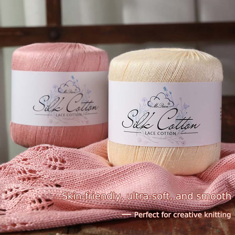 Fingering weight yarn, cotton acrylic blend yarn