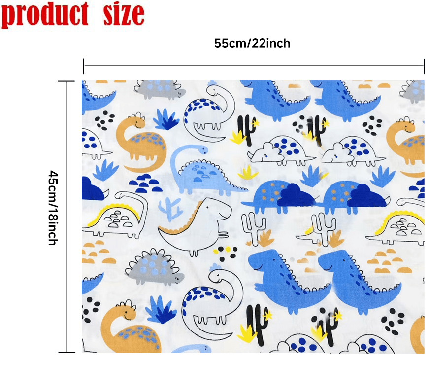 8Pcs 18x22 inch Quilting Cotton Fabric Squares Quilting Supplies Multi-Color Design Printed Floral Fabric for DIY-Animal Style - iMZOON