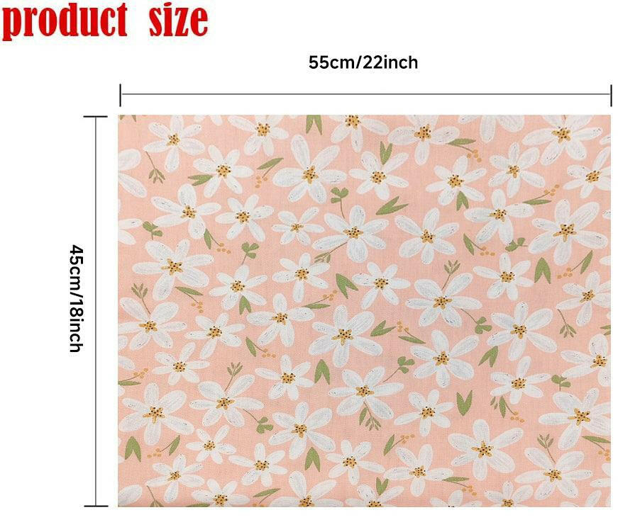 8Pcs 18x22 inch Quilting Cotton Fabric Squares Quilting Supplies Multi-Color Design Printed Floral Fabric for DIY-Pink - iMZOON